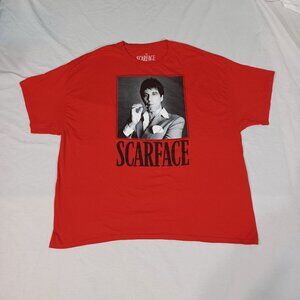 Scarface Graphic T-Shirt Mens Red Size 3X Tony Montana Cigar